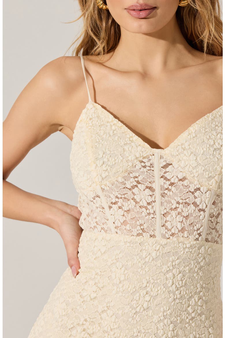 Floral Lace Knit Dress, Alternate, color, CREAM
