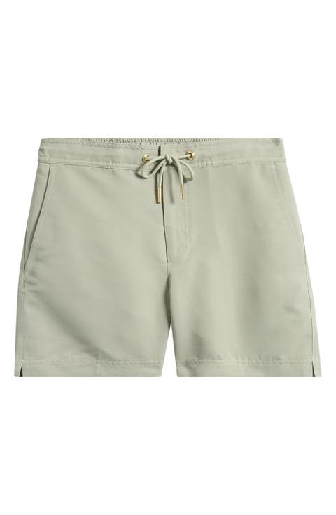 Oceano Solid Drawstring Swim Trunks