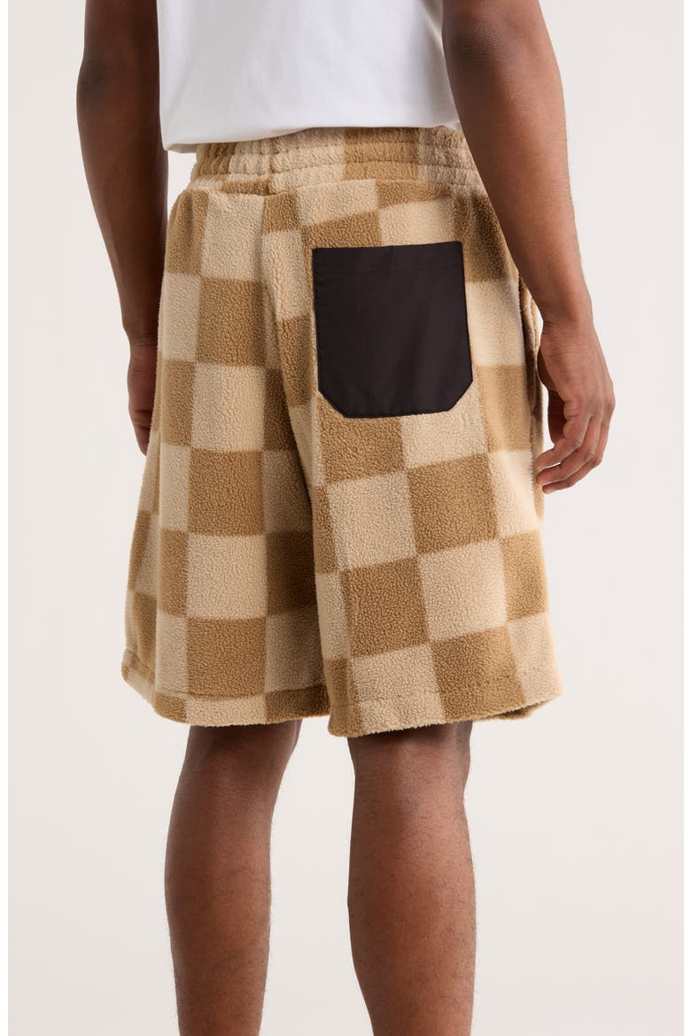 Nustine Check Fleece Shorts, Alternate, color, MEDIUM BEIGE