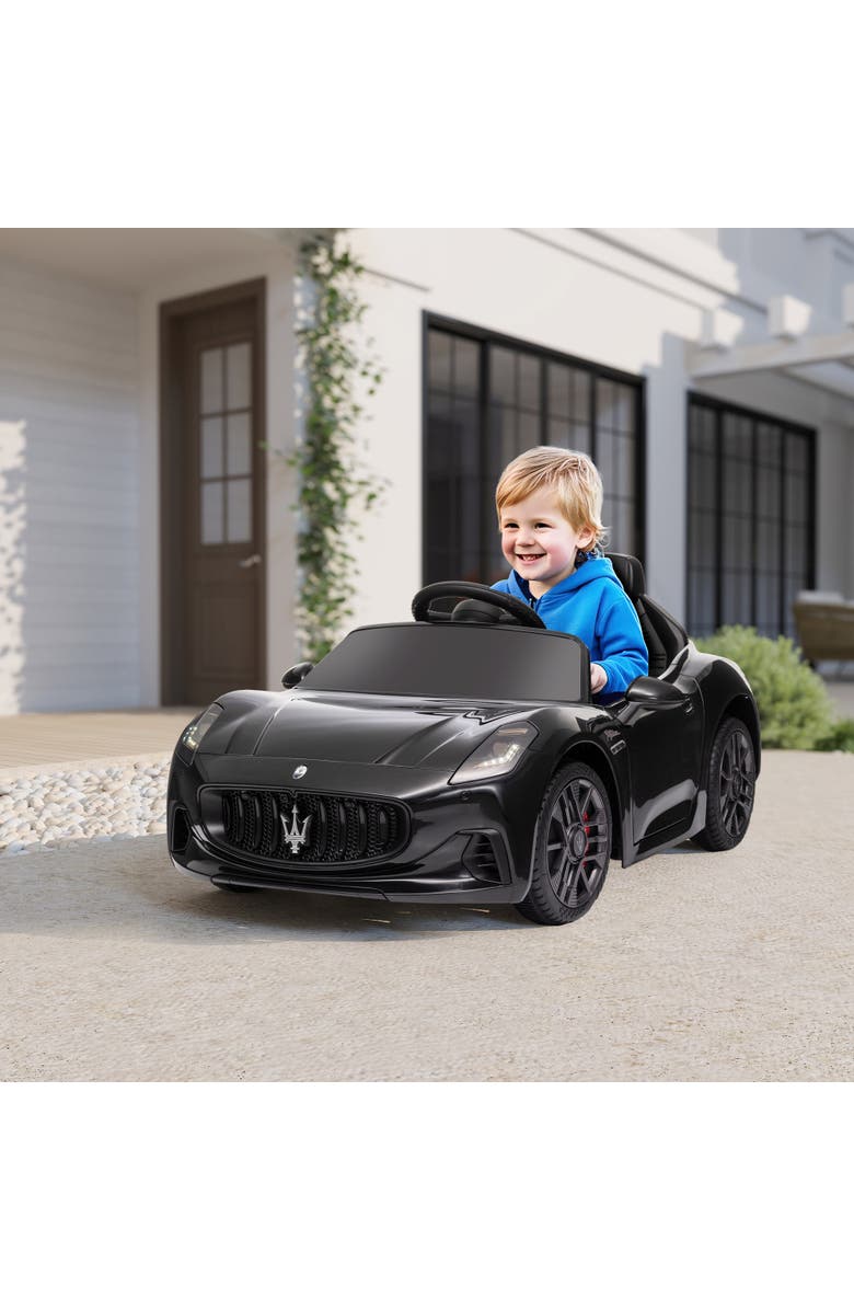 Qaba Maserati Gran Turismo 12V Kids Electric Car with Remote Control, Alternate, color, Black