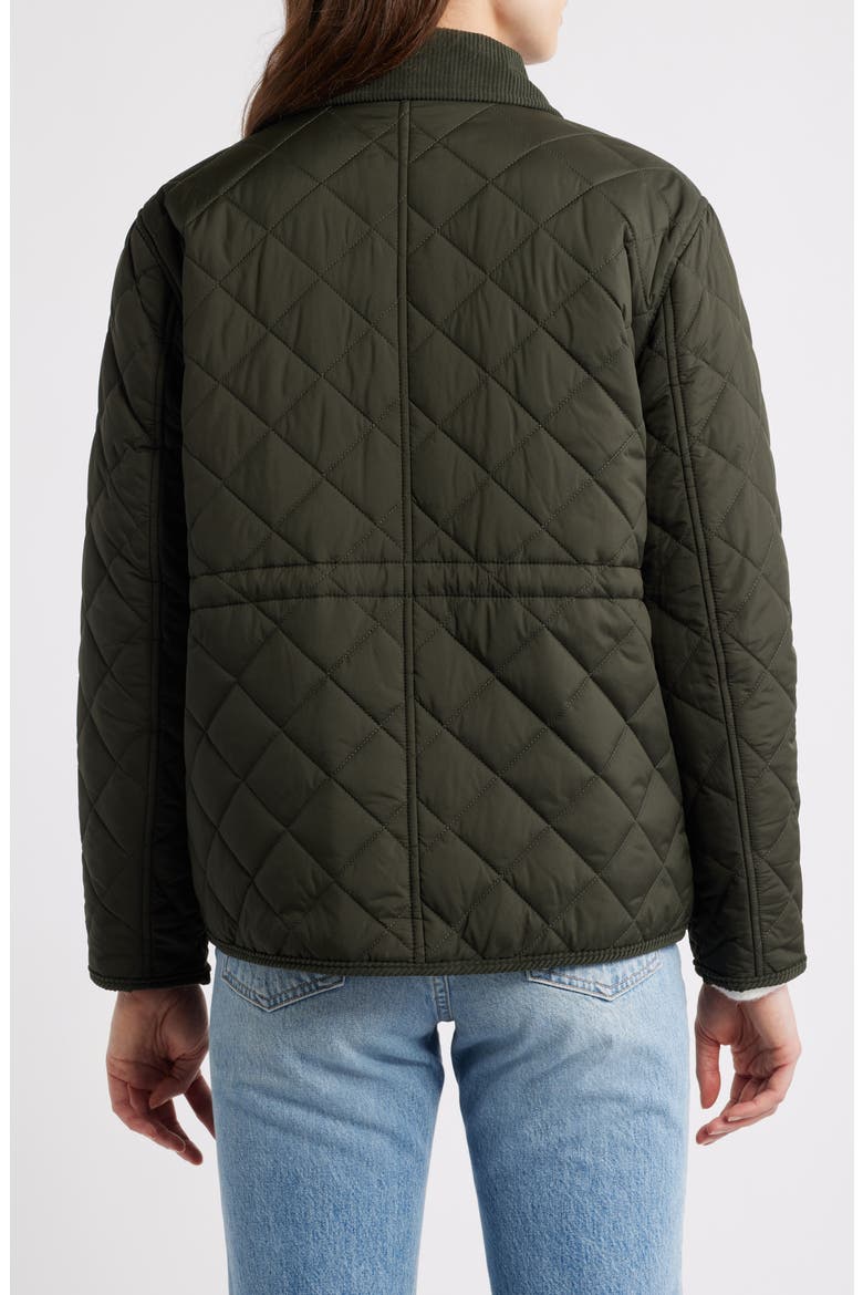 Quilted Hunting Jacket, Alternate, color, DARK MOSS