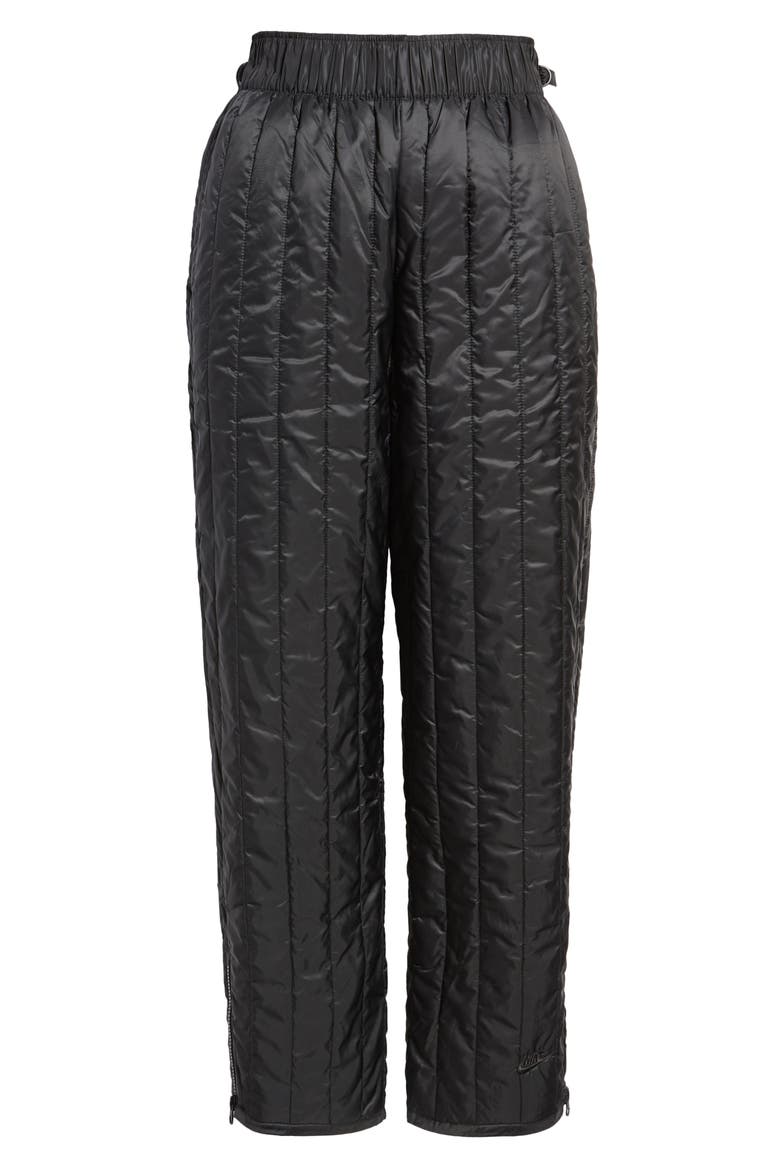 Sportswear Therma-FIT Tech Pack High Waist Crop Track Pants, Alternate, color, BLACK/ BLACK
