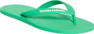 Christian Louboutin Logo Embossed Rubber Flip Flop