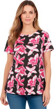 Roaman's Plus Size Ultimate Cotton Crewneck Short Sleeve Swing Tee