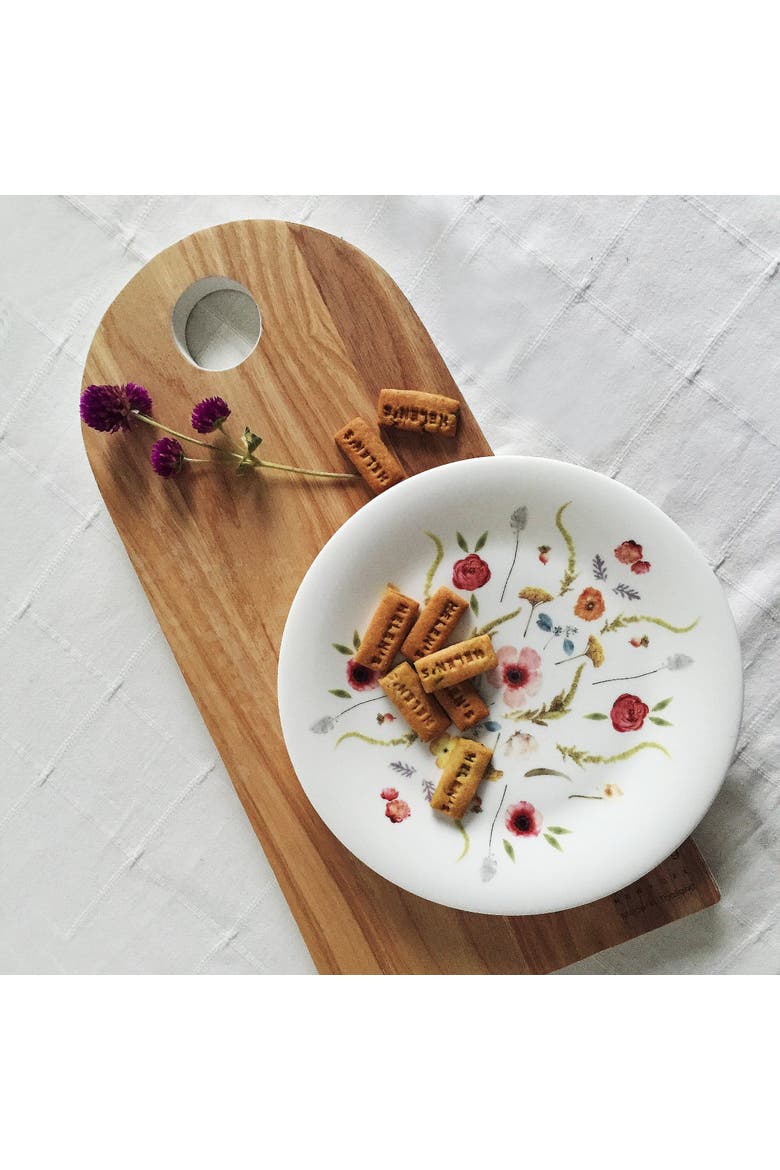 Scandinavian Floral Set of Two Salad Plates, Alternate, color, Multi