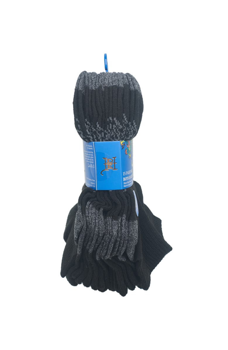 Ed Hardy Basic Flat Quarter Sock 15-Pack, Alternate, color, Black