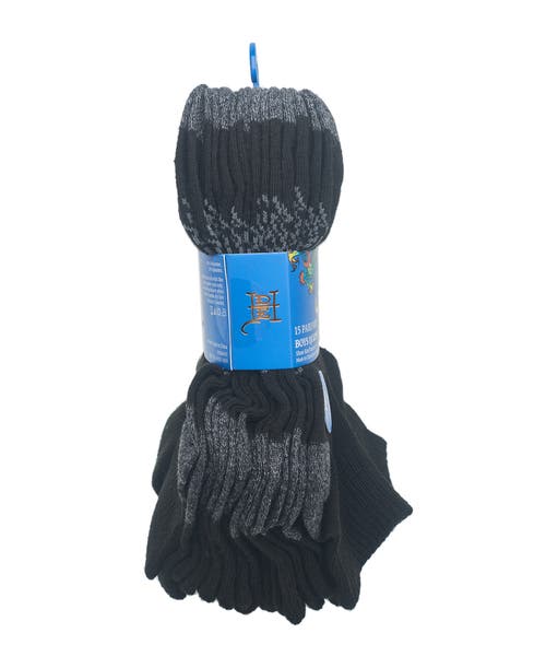 Ed Hardy Basic Flat Quarter Sock 15-pack In Black