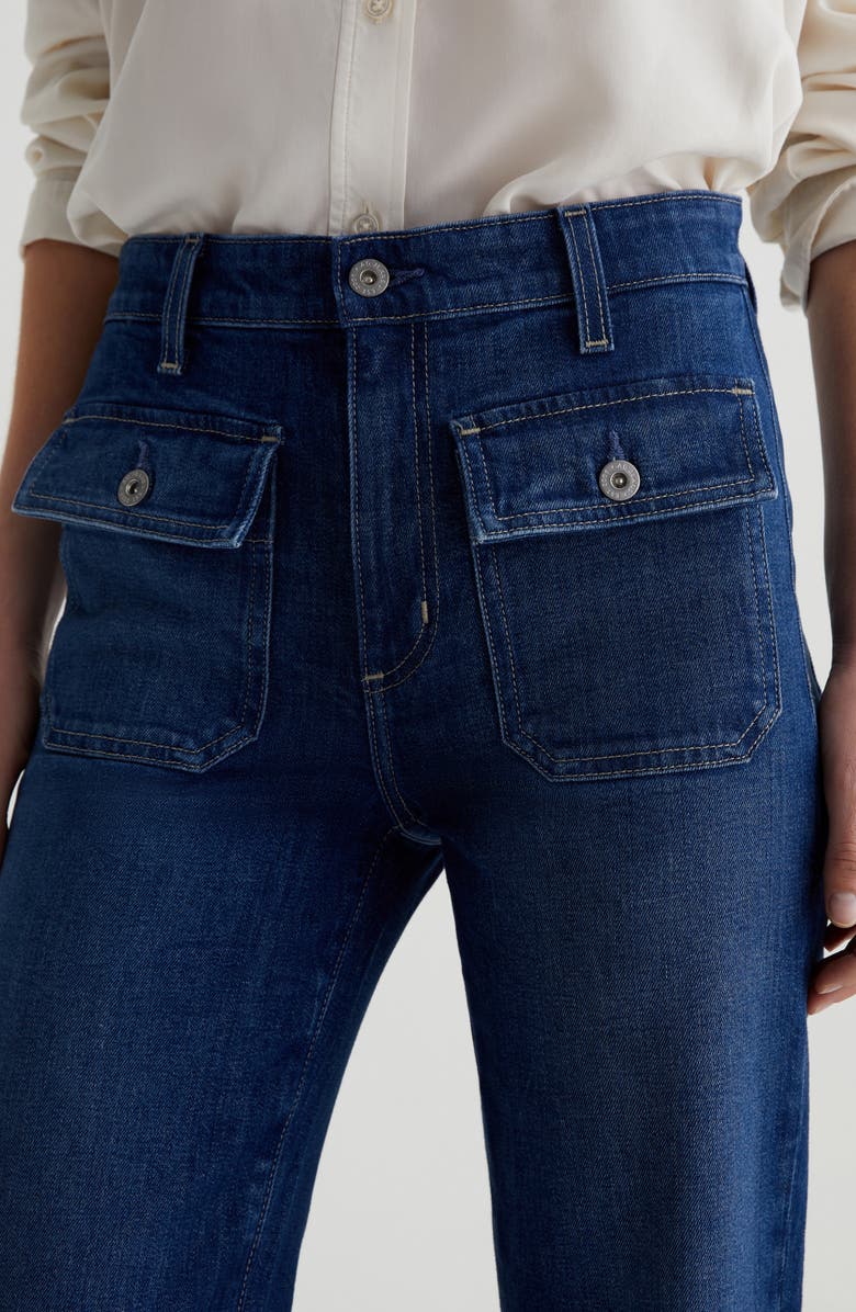 AG Bonnie Flap Pockets Crop Flare Leg Jeans, Alternate, color, 
