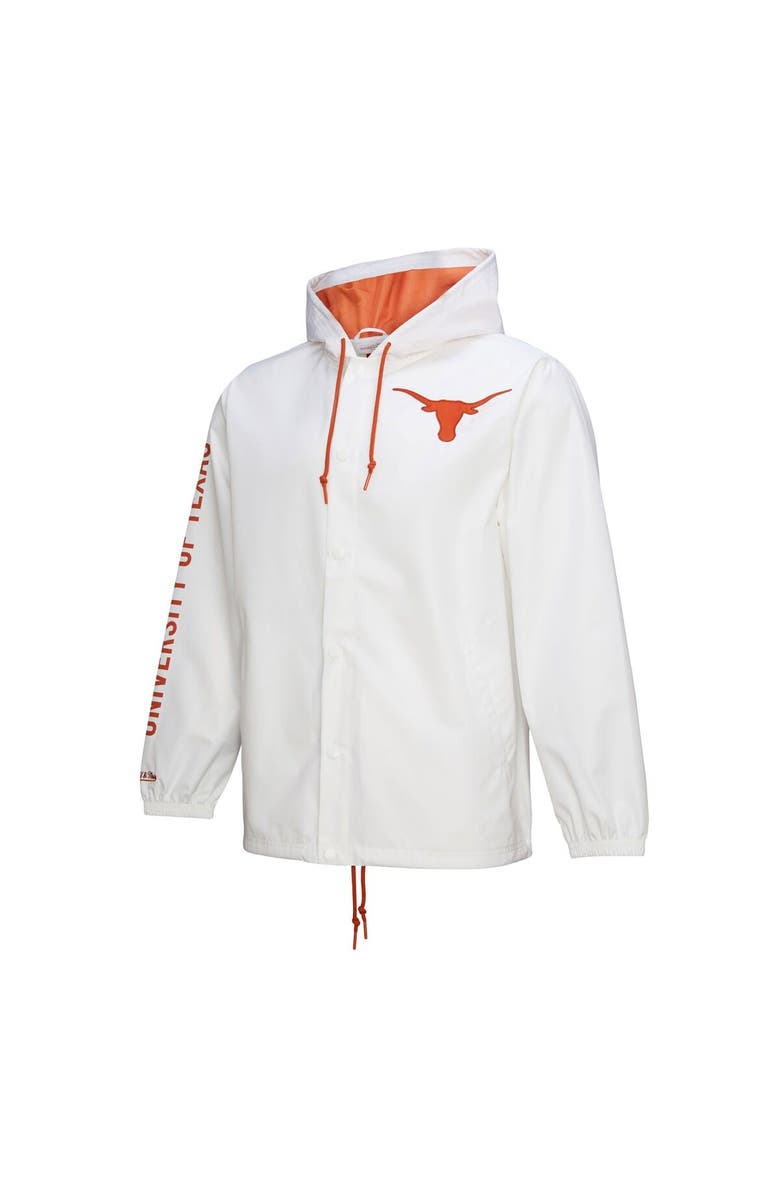Mitchell & Ness Men's Mitchell & Ness White Texas Longhorns Coaches Full-Snap Hoodie Jacket, Alternate, color,