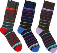 UNSIMPLY STITCHED 3-Pack Assorted Stripe Crew Socks