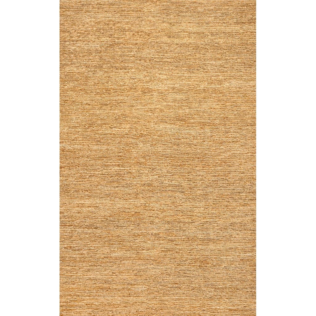 Jonathan Y Griffin Rustic Farmhouse Woven Jute Solid Area Rug In Gold