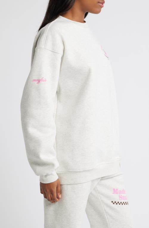 THE MAYFAIR GROUP THE MAYFAIR GROUP MADE YOU SMILE GRAPHIC SWEATSHIRT 
