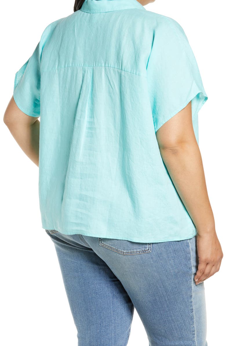 Eileen Fisher Organic Linen Shirt, Alternate, color, 
