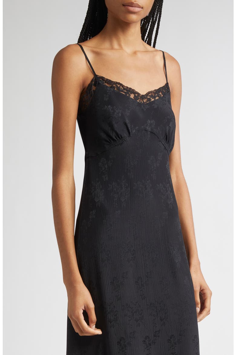 Deep Lace Trim Slipdress, Alternate, color, BLACK