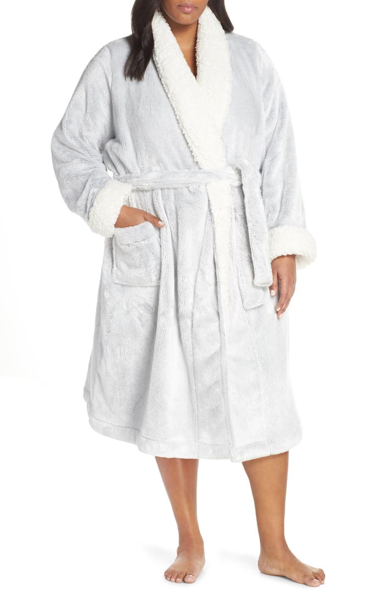 Nordstrom Lingerie Frosted Plush Robe, Main, color, 