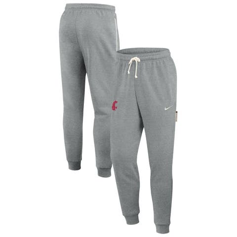 Men's Nike Heather Gray Washington State Cougars 2025 Sideline Standard Issue Dri-FIT Taper Sweatpants