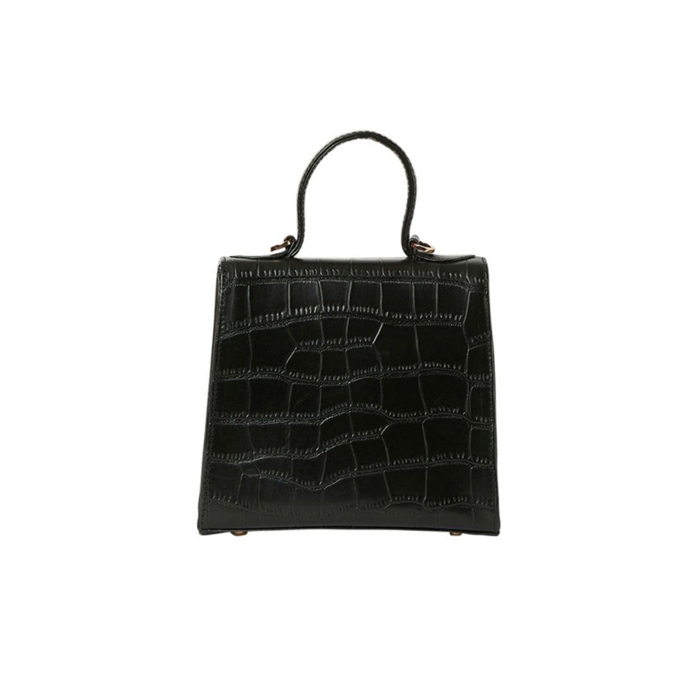 The Robin Goatskin Satchel, Alternate, color, Black Croc