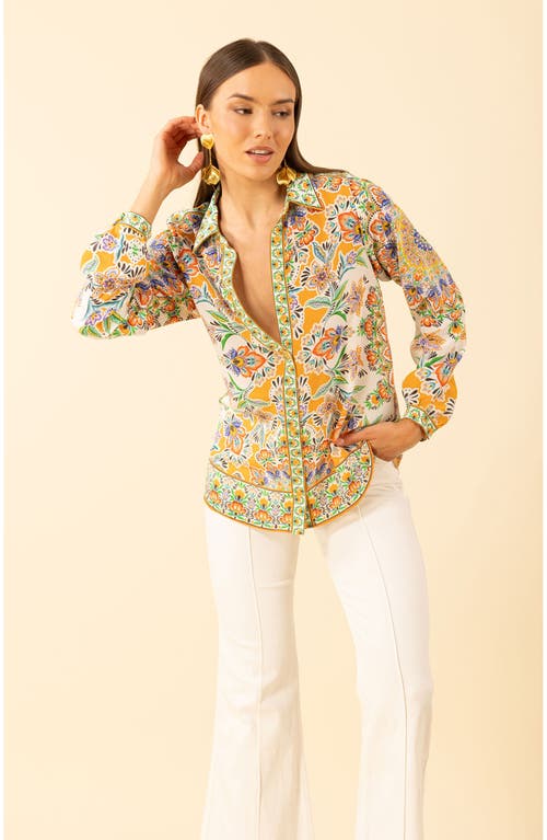 Hale Bob Azariah Silk Top In Multi