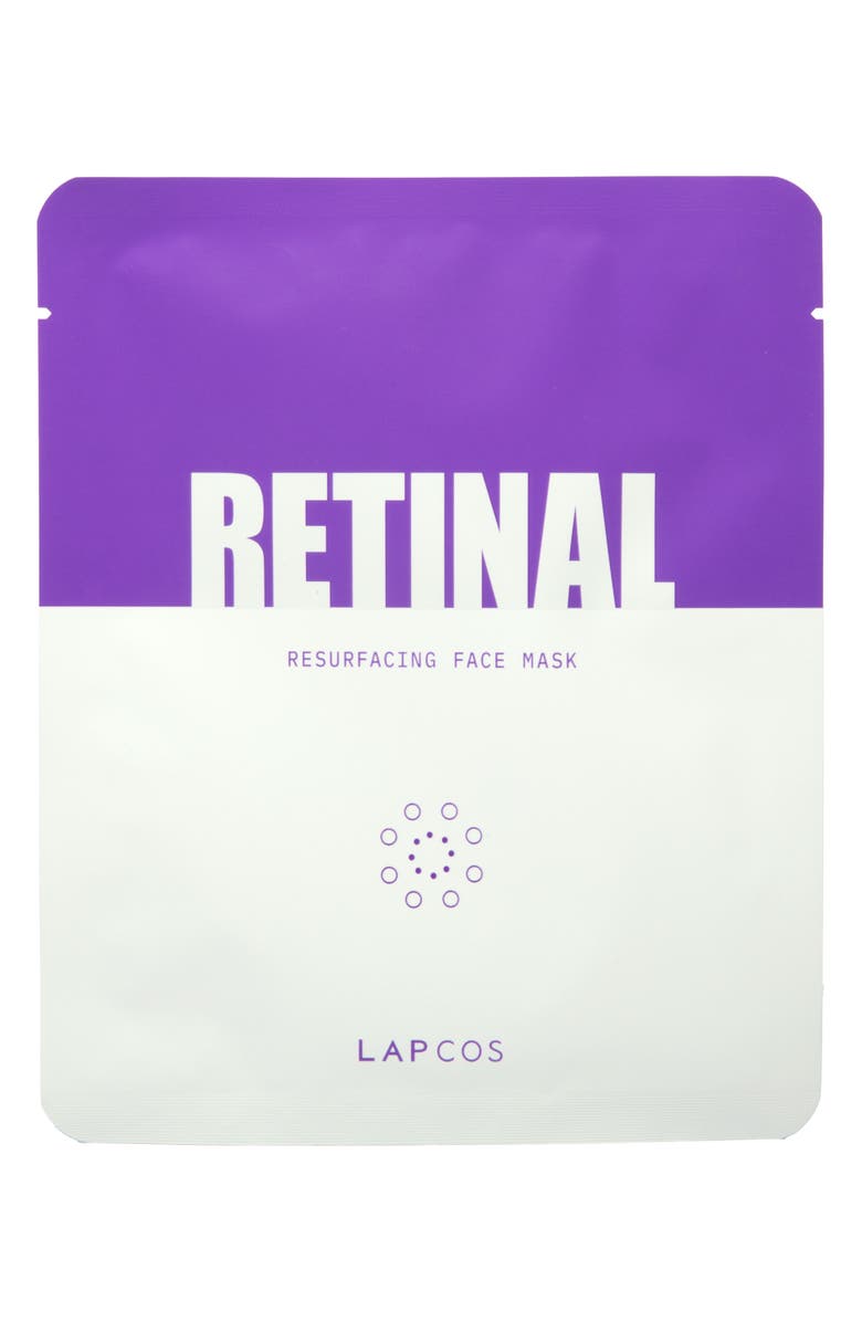 LAPCOS Retinal Resurfacing Sheet Mask, Main, color, Purple