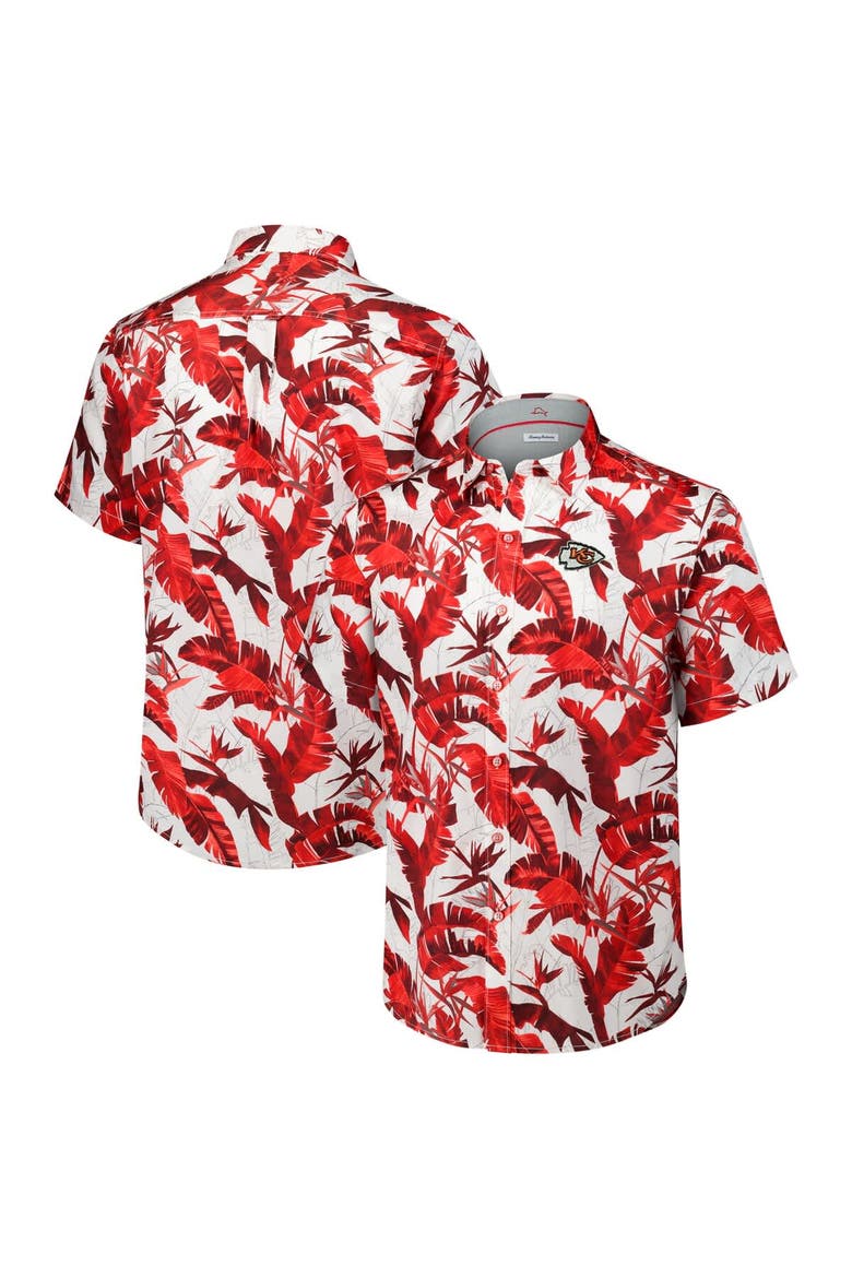 Men's Tommy Bahama Red Kansas City Chiefs Sunnyvale Blooms Camp Button-Up Shirt, Main, color, Red