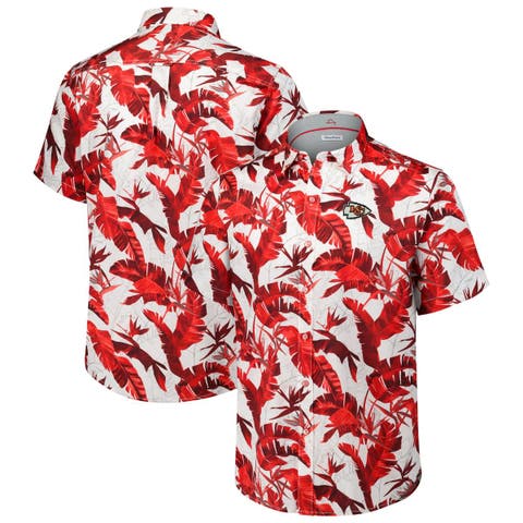 Men's Tommy Bahama Red Kansas City Chiefs Sunnyvale Blooms Camp Button-Up Shirt