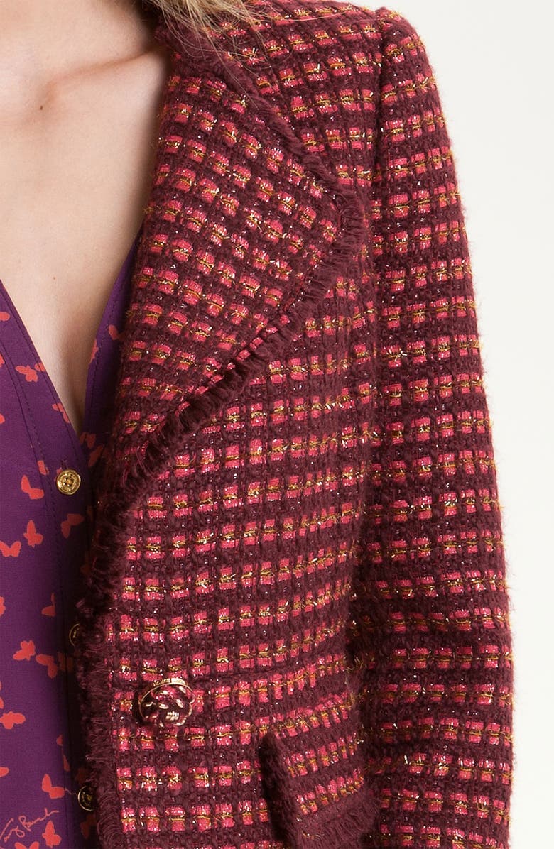 Tory Burch 'Victory' Tweed Jacket, Alternate, color, 