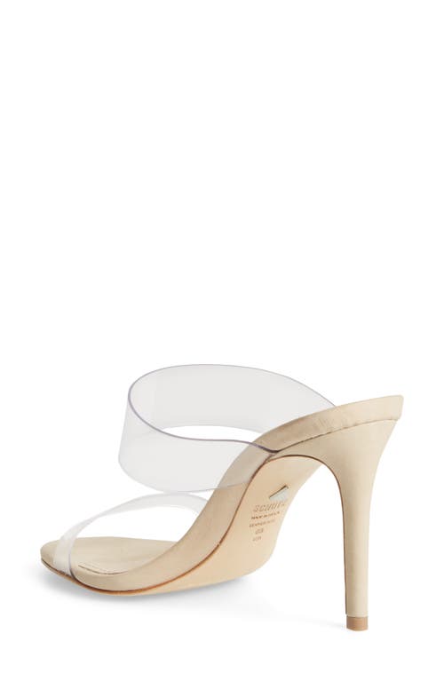 Schutz Ariella Strappy See-through Vinyl Slide High-heel Sandals In Transparent