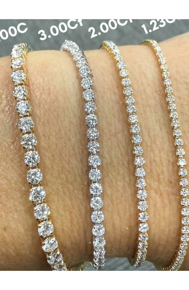 Bliss Diamond 3Ct Diamond Lightweight 7" Tennis Bracelet 14k Gold Lab Grown, Alternate, color, 