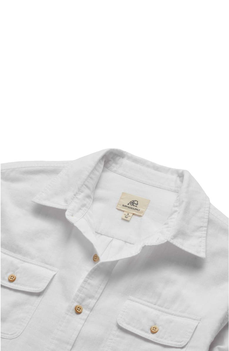 Surfside Supply Co. Zhu Double Gauze Shirt, Alternate, color, White