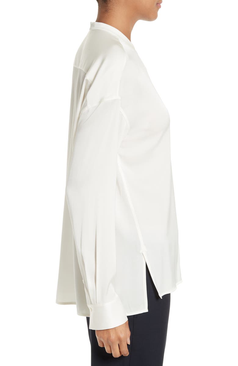 Vince Pintuck Placket Stretch Silk Blouse, Alternate, color,