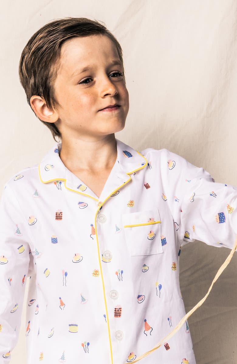 Petite Plume Kids' Birthday Wishes Two-Piece Pajamas, Alternate, color, White