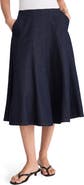 Madewell Flared Denim Midi Skirt