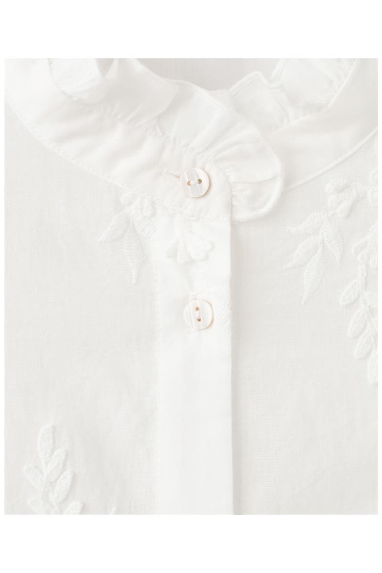 Floral Embroidered Shirt, Alternate, color, OFF WHITE