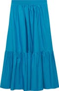 MANGO Tiered Cotton Maxi Skirt