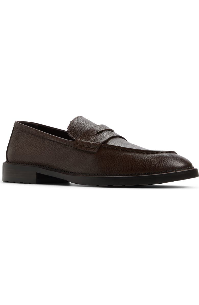 ALDO Melville Penny Loafer, Main, color, Dark Brown