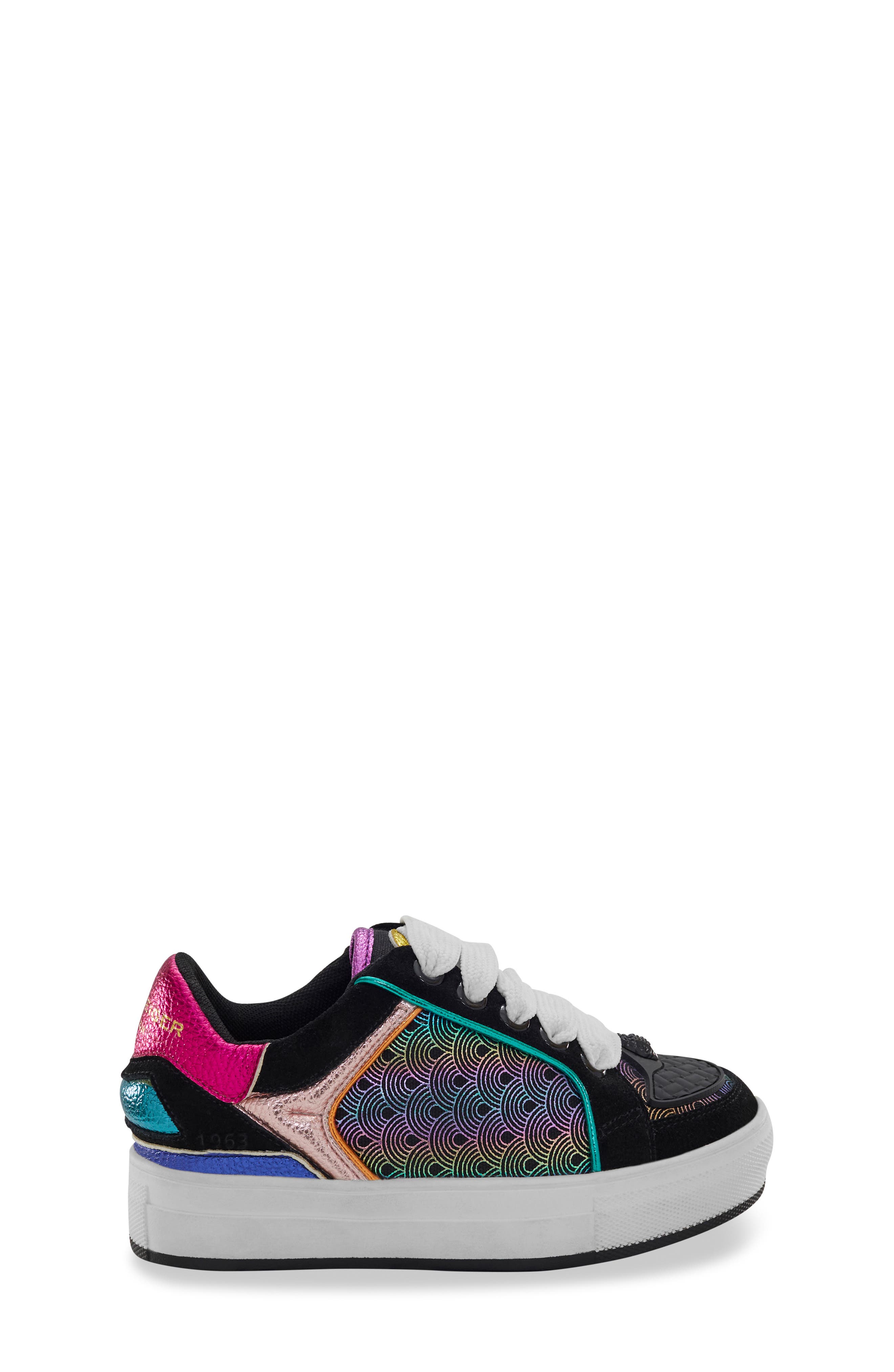 Kurt Geiger London Kids' Mini Southbank Sneaker, Alternate, color, Black Multi