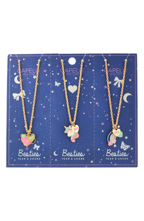 Kids' 3-Pack BFF Pendant Necklaces