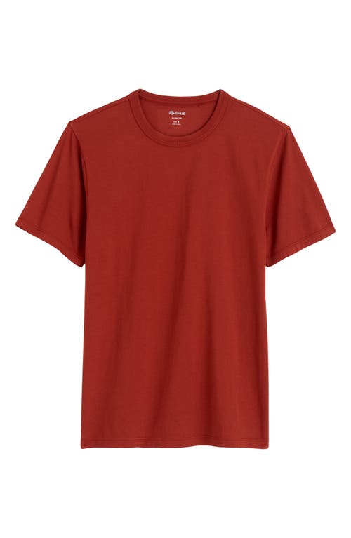 Madewell Allday Garment Dyed Cotton T-shirt In Dusty Redwood