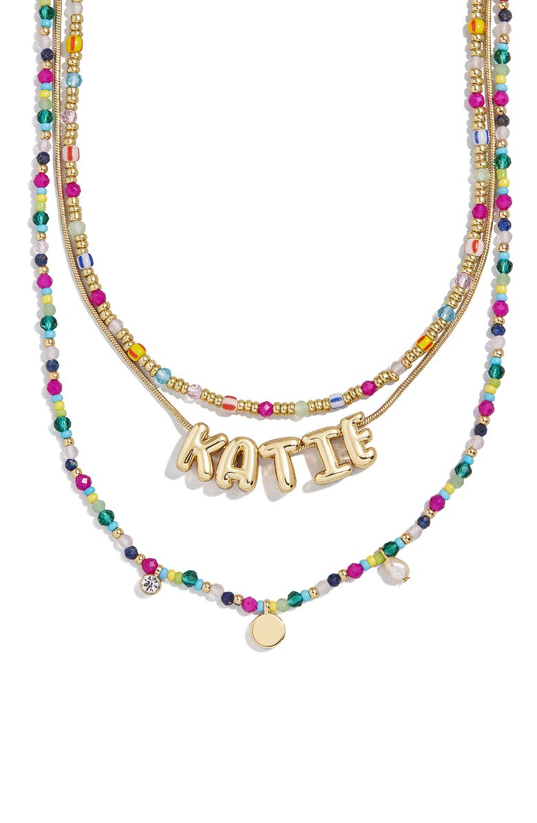 BaubleBar Kai Semiprecious Custom Layered Necklace, Alternate, color, Gold Multi