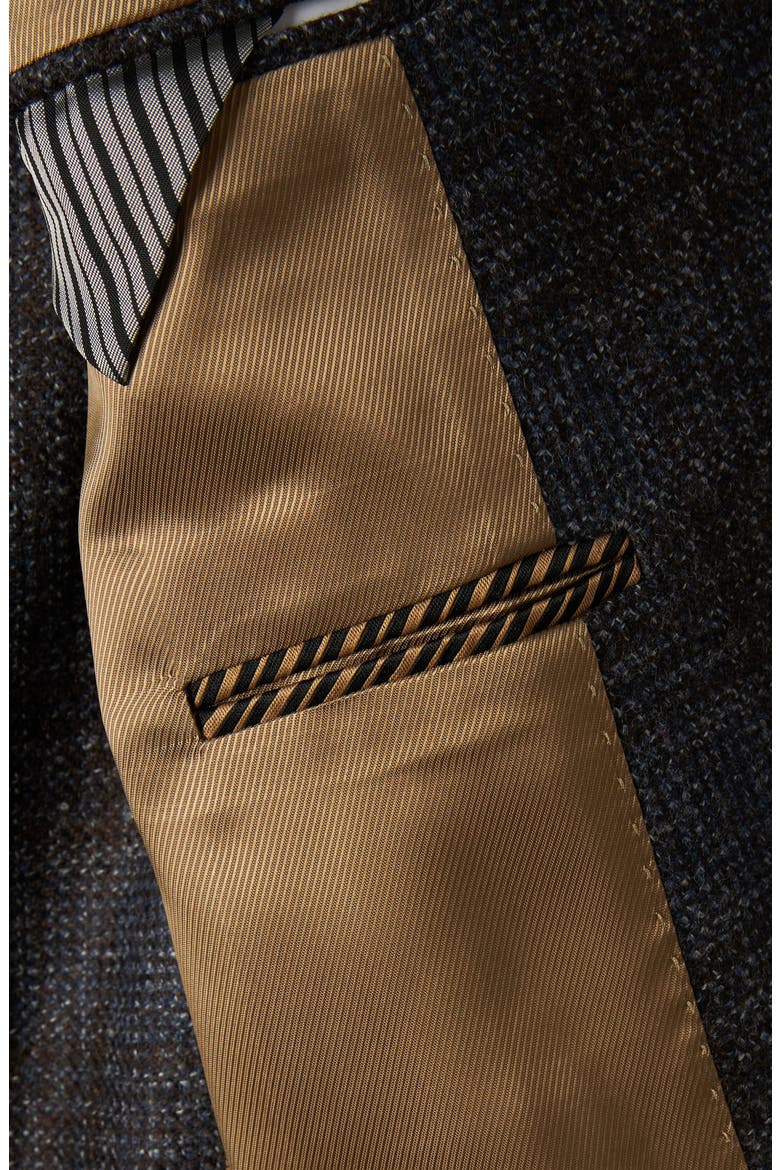 Plaid Wool Sport Coat, Alternate, color, BROWN