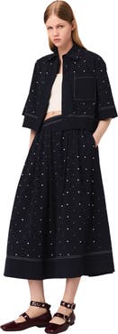 maje Cropped shirt with studs