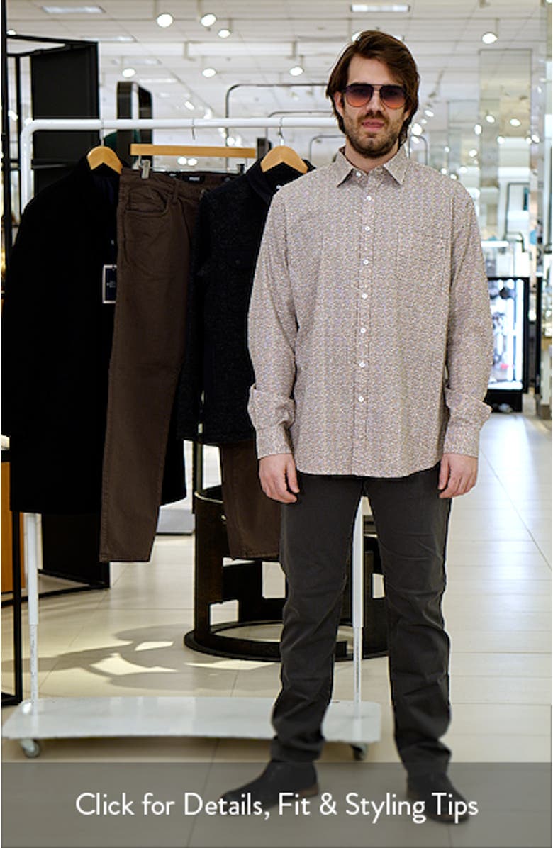 Eastborne Sports Fit Dot Print Cotton Button-Up Shirt, sales video thumbnail