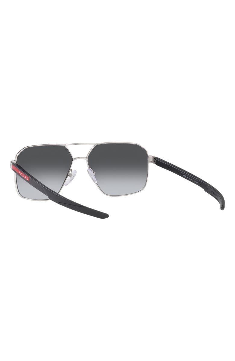 Prada Linea Rossa 60mm Polarized Gradient Irregular Sunglasses, Alternate, color, 