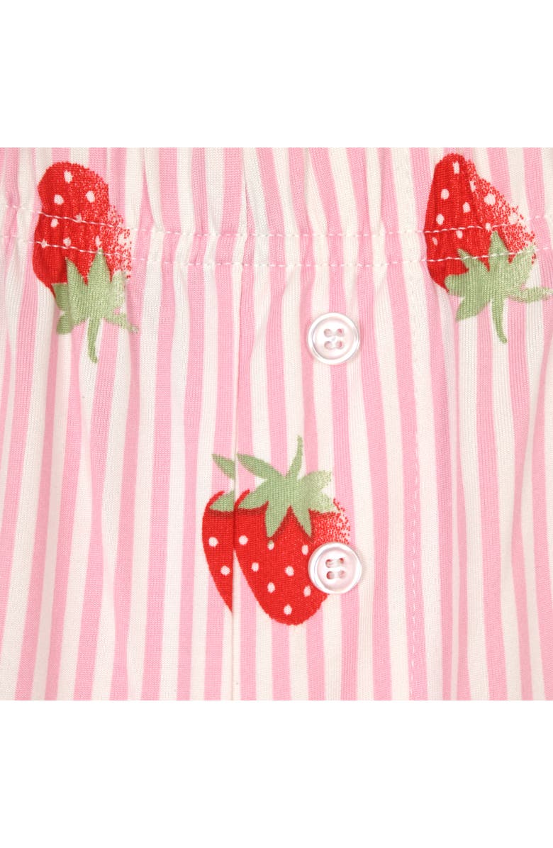 SLEEP ON IT Kids' Embroidered Strawberry T-Shirt & Boxer Shorts Set, Alternate, color, Pink