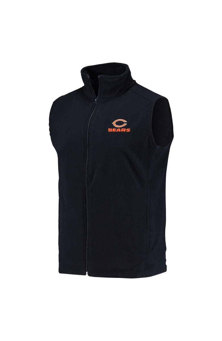 DUNBROOKE Men's Navy Chicago Bears Houston Fleece Full-Zip Vest, Alternate, color, Navy