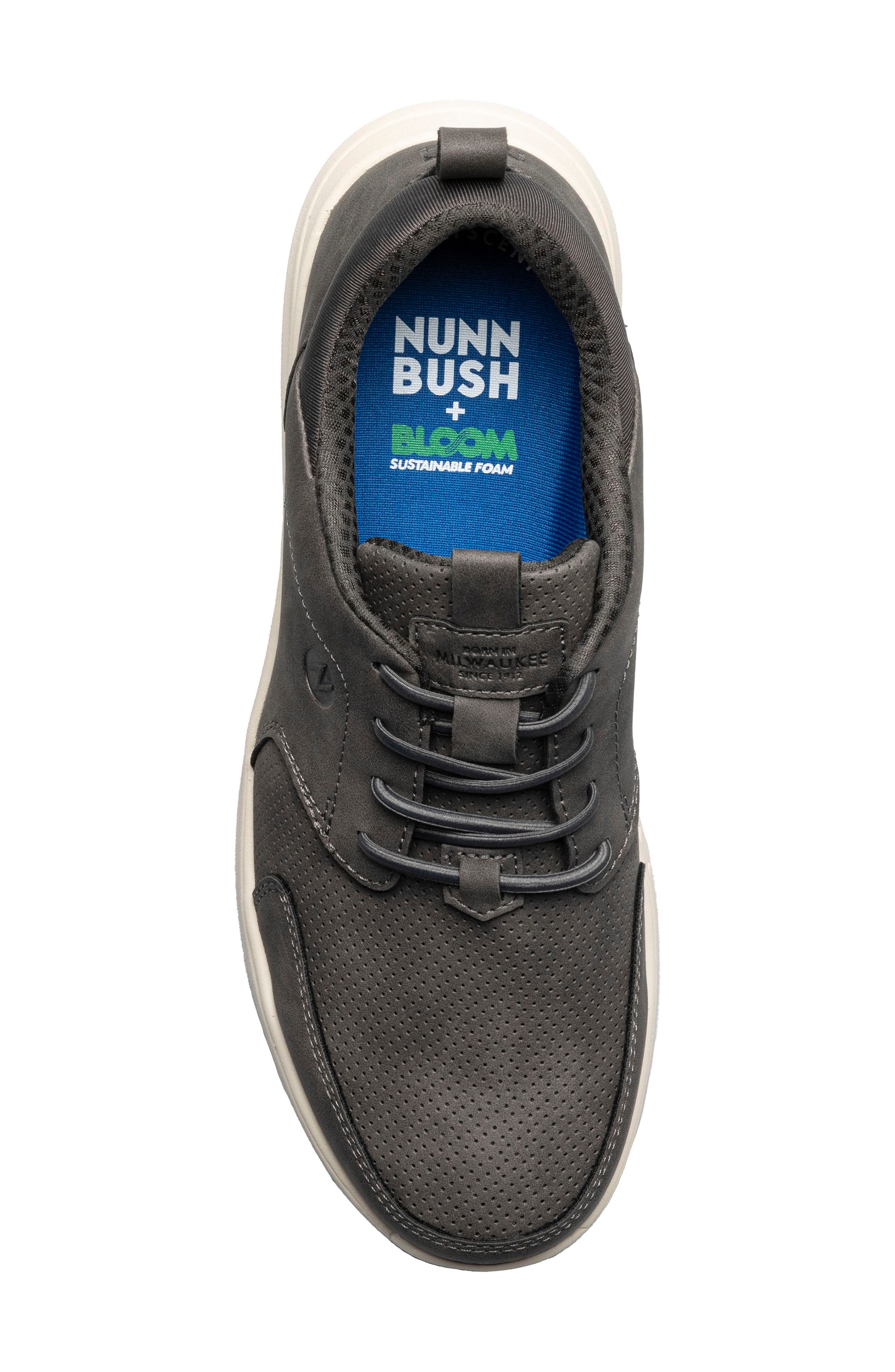 NUNN BUSH Conway Moc Toe Oxford Sneaker, Alternate, color, Charcoal