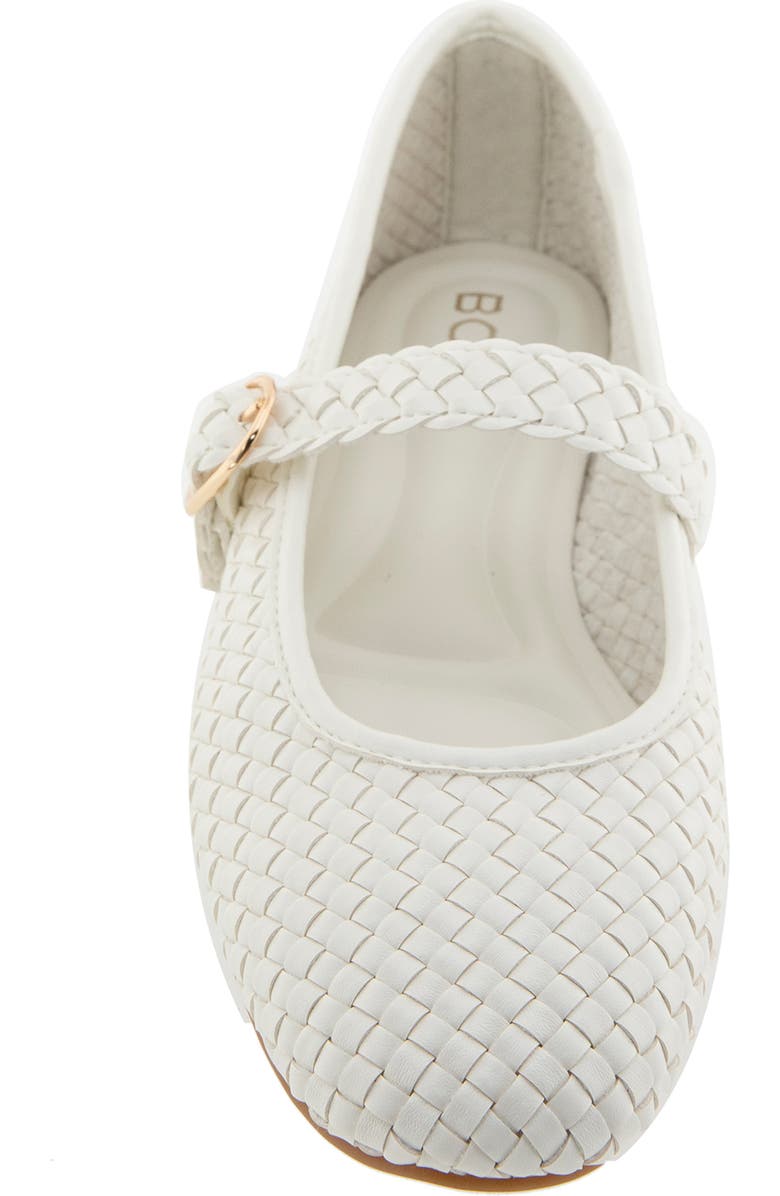 BCBGeneration Elayen Woven Mary Jane Flat, Alternate, color, Cloud Dancer