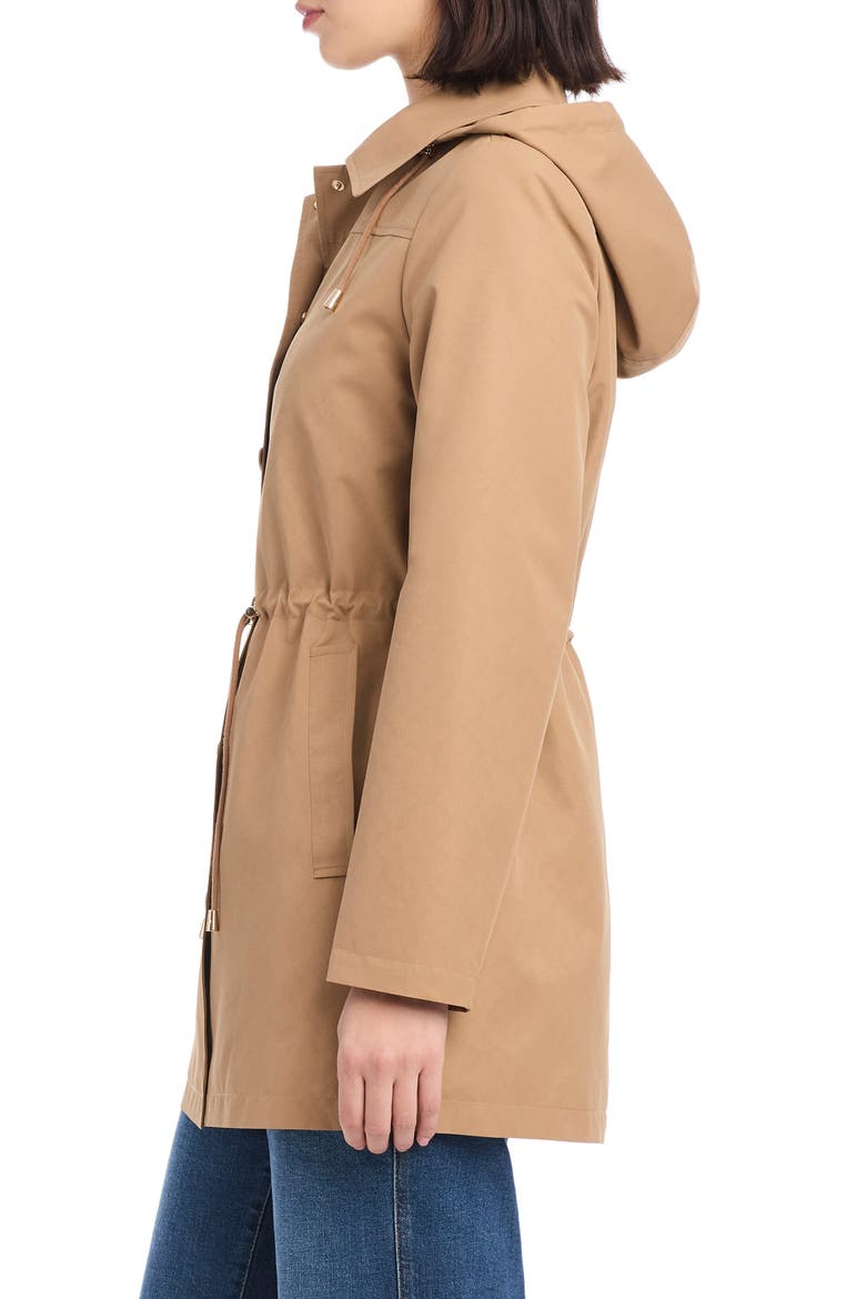Magic Print Hooded Rain Jacket, Alternate, color, CAMEL