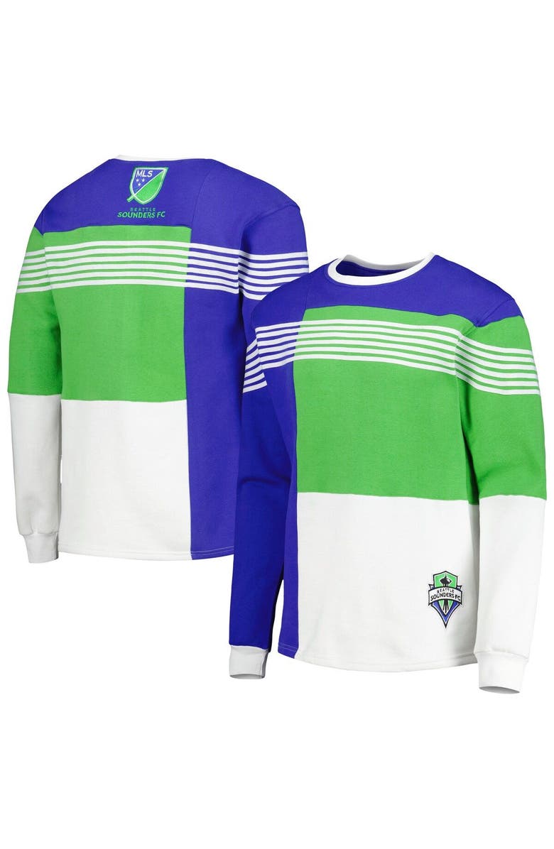 GRUNGY GENTLEMAN Men's Blue Seattle Sounders FC Logo Pullover Sweatshirt, Main, color, Blue