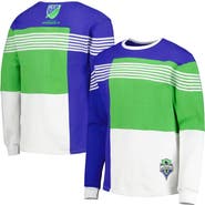 GRUNGY GENTLEMAN Men's Blue Seattle Sounders FC Logo Pullover Sweatshirt